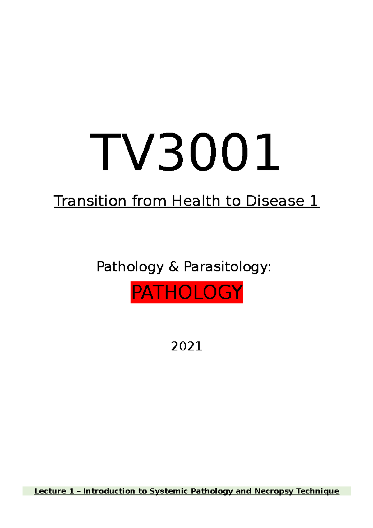 Pathology 2021 - Comprehensive Revision Notes on Systemic Pathology ...