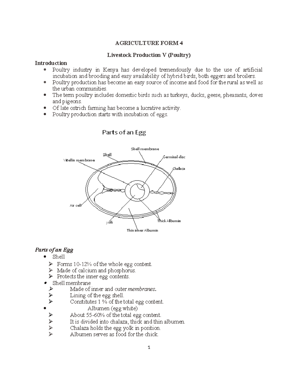 AGRIC F4: Comprehensive Notes on Poultry Production and Management ...