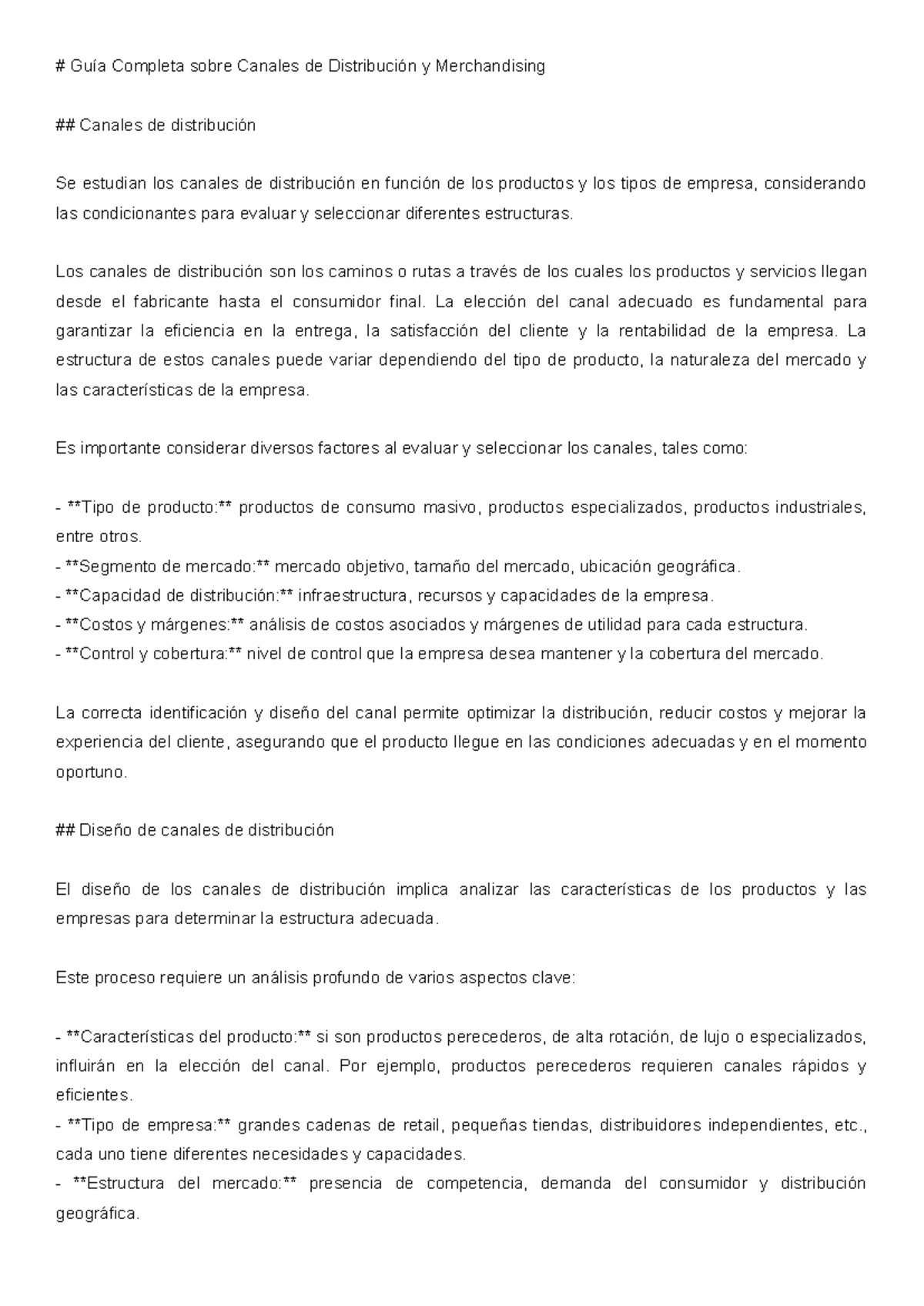 Resumen del Módulo 2: Canales de Distribución y Merchandising (LOG ...