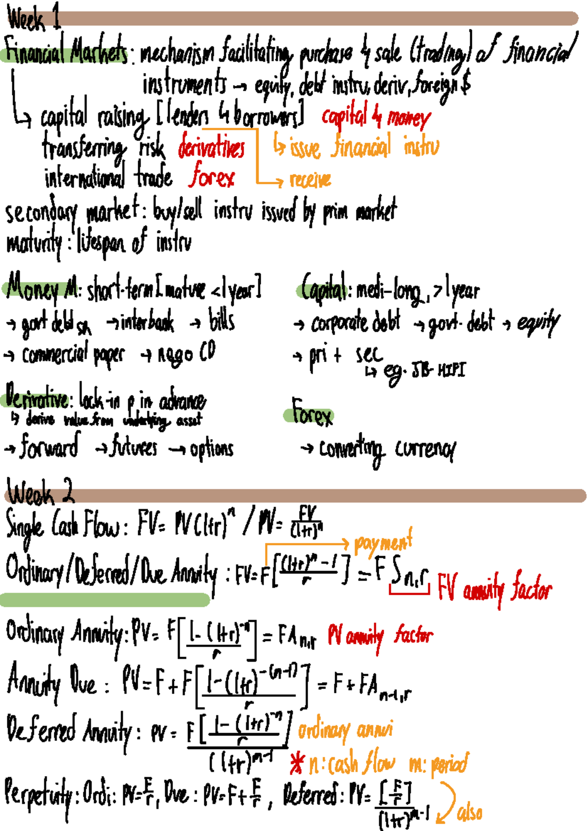 FIN 101 Final Exam Study Notes: Financial Markets & Instruments - Studocu