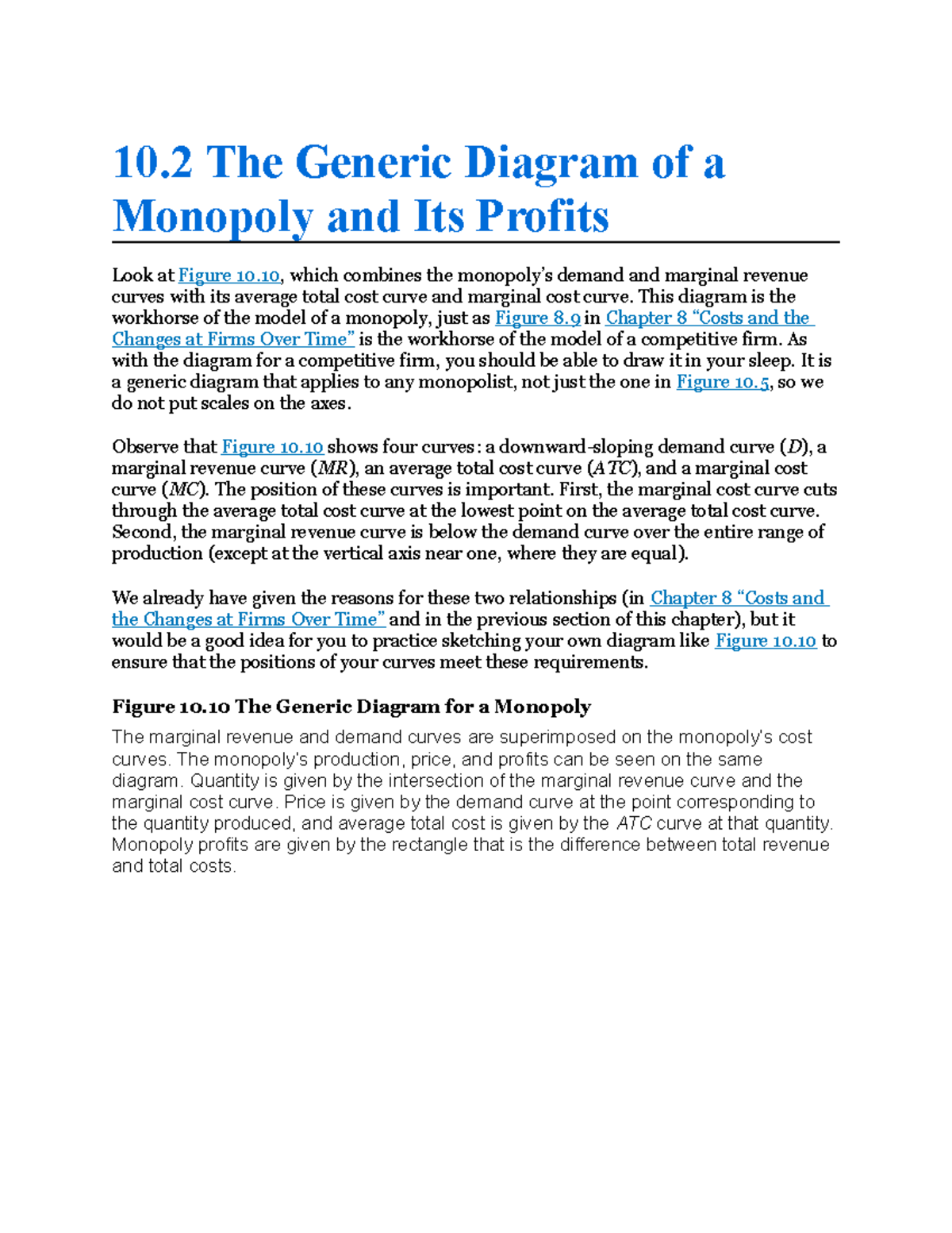10.2 The Generic Diagram of a Monopoly and Its Profits - This diagram ...