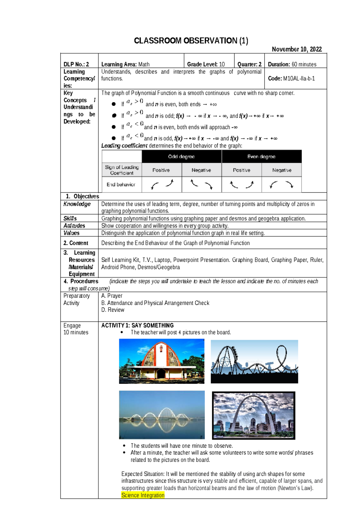 Math 10 - CO 2nd Quarter Study on Polynomial Function Graphs - Studocu