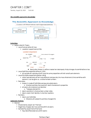 Chapter 6 Unit Notes for chemistry lectures - CHAPTER 6 Wednesday ...