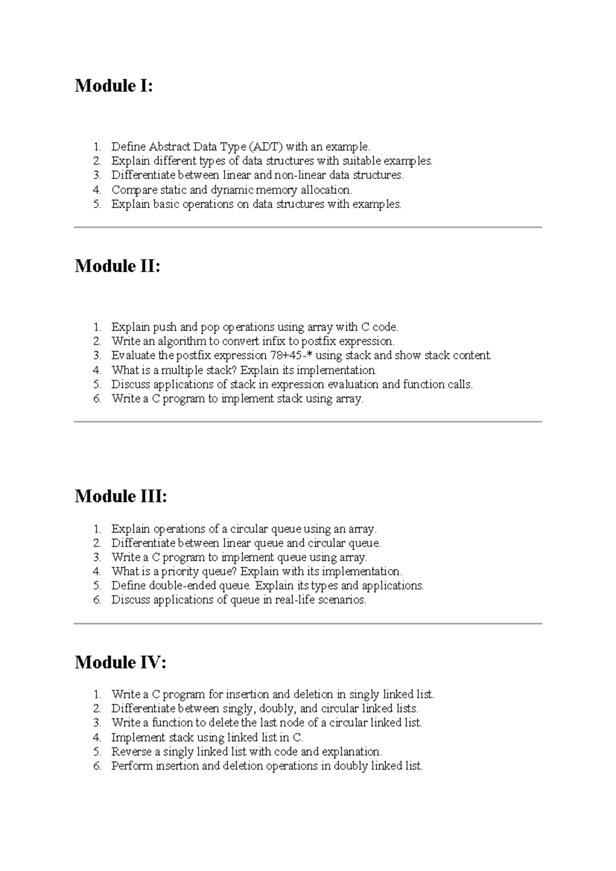 DS 101: Data Structures Concepts and C Implementations - Studocu