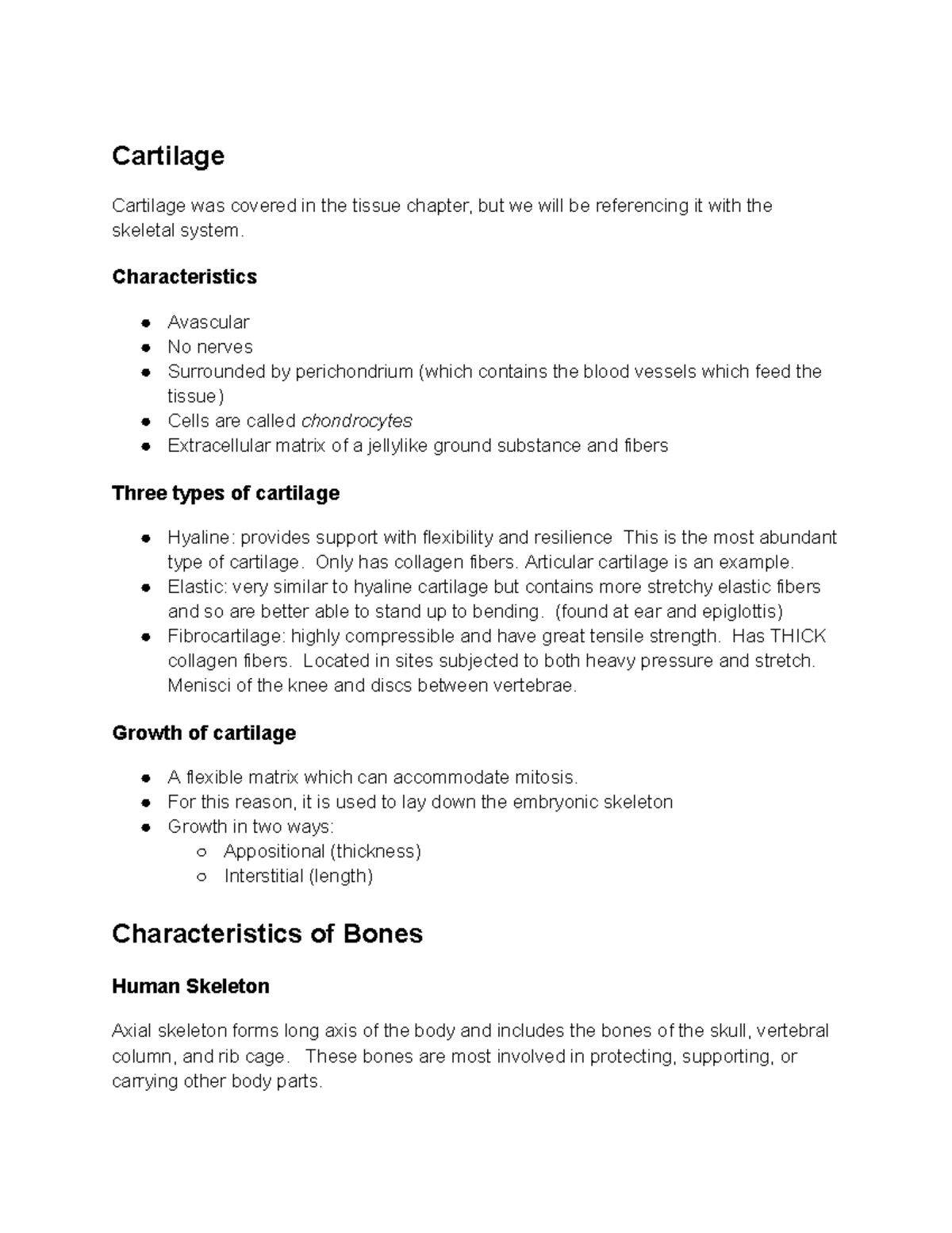 Comprehensive Overview of Bone Structure and Physiology (Bio 101) - Studocu