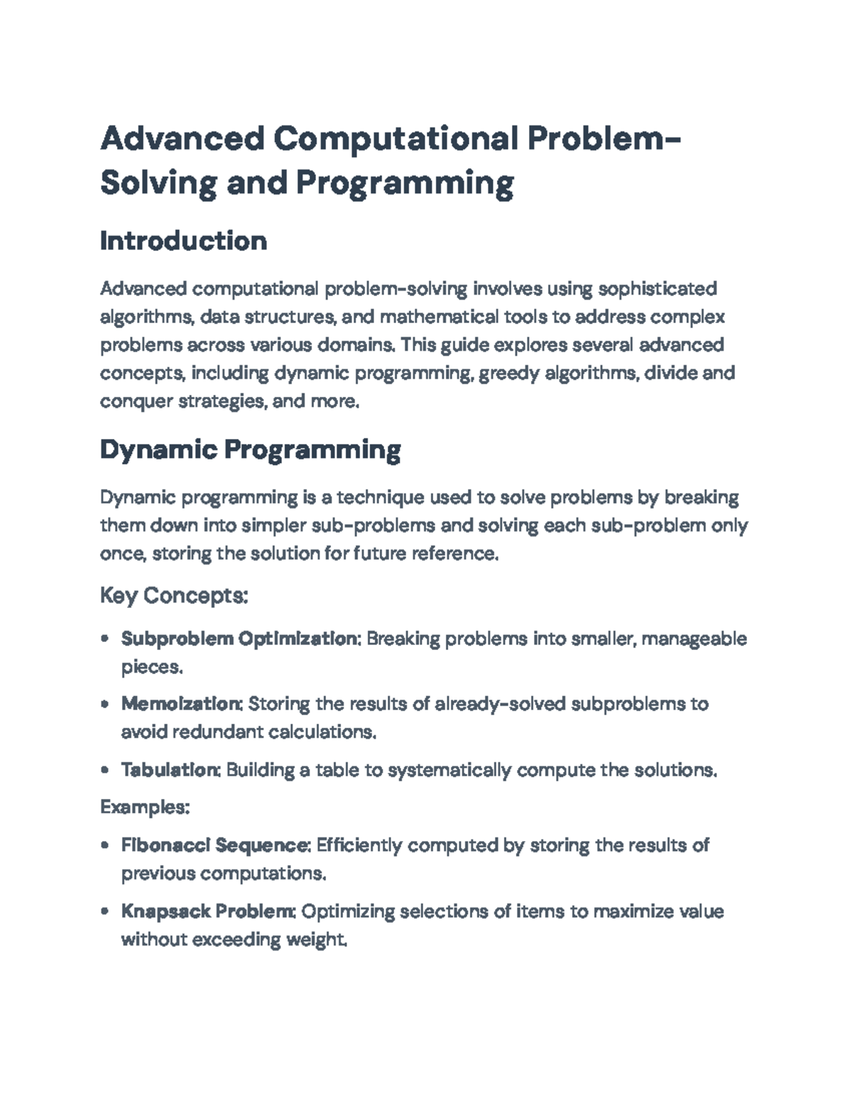 Advanced Computational Problem-Solving & Programming Techniques ...