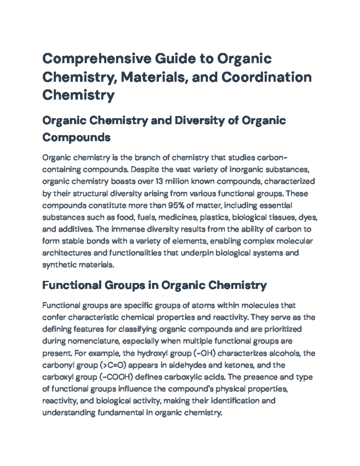 Applied Chemistry 101: Comprehensive Guide to Organic Chemistry ...