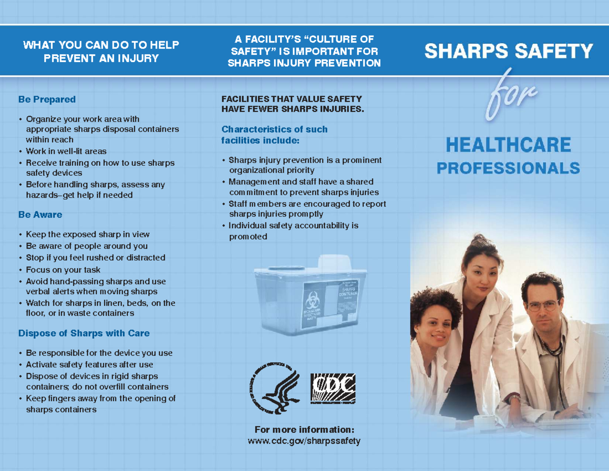 Sharps Safety for Healthcare Professionals: Injury Prevention Tips ...