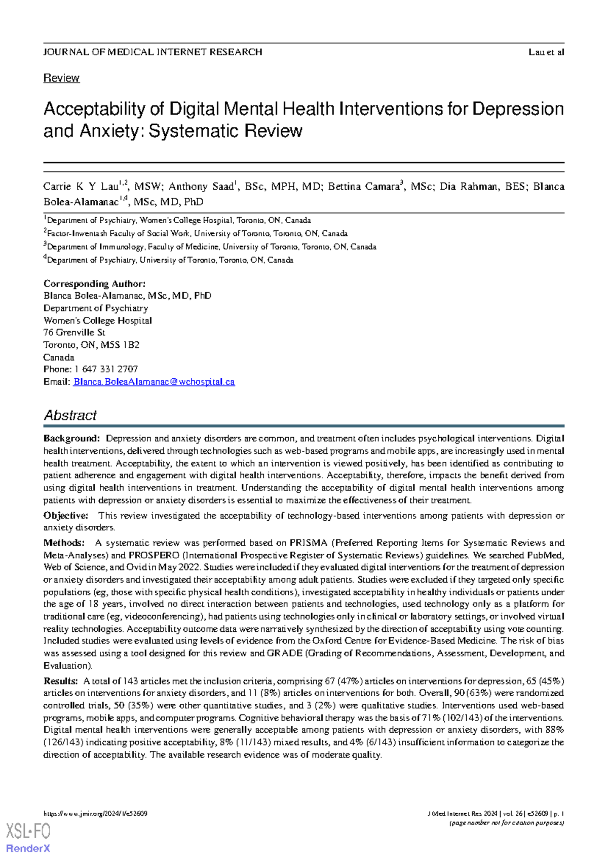 Acceptability of Digital Mental Health Interventions for Depression and ...
