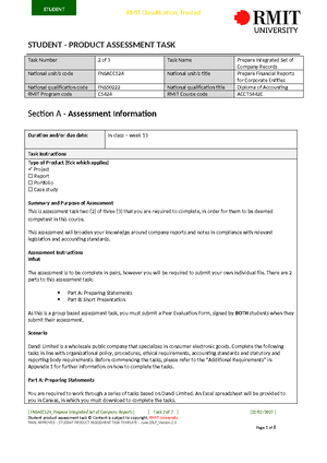 Lead Task2 Student June 2023 - RMIT Classifi cation: Truste d `+STUDENT ...