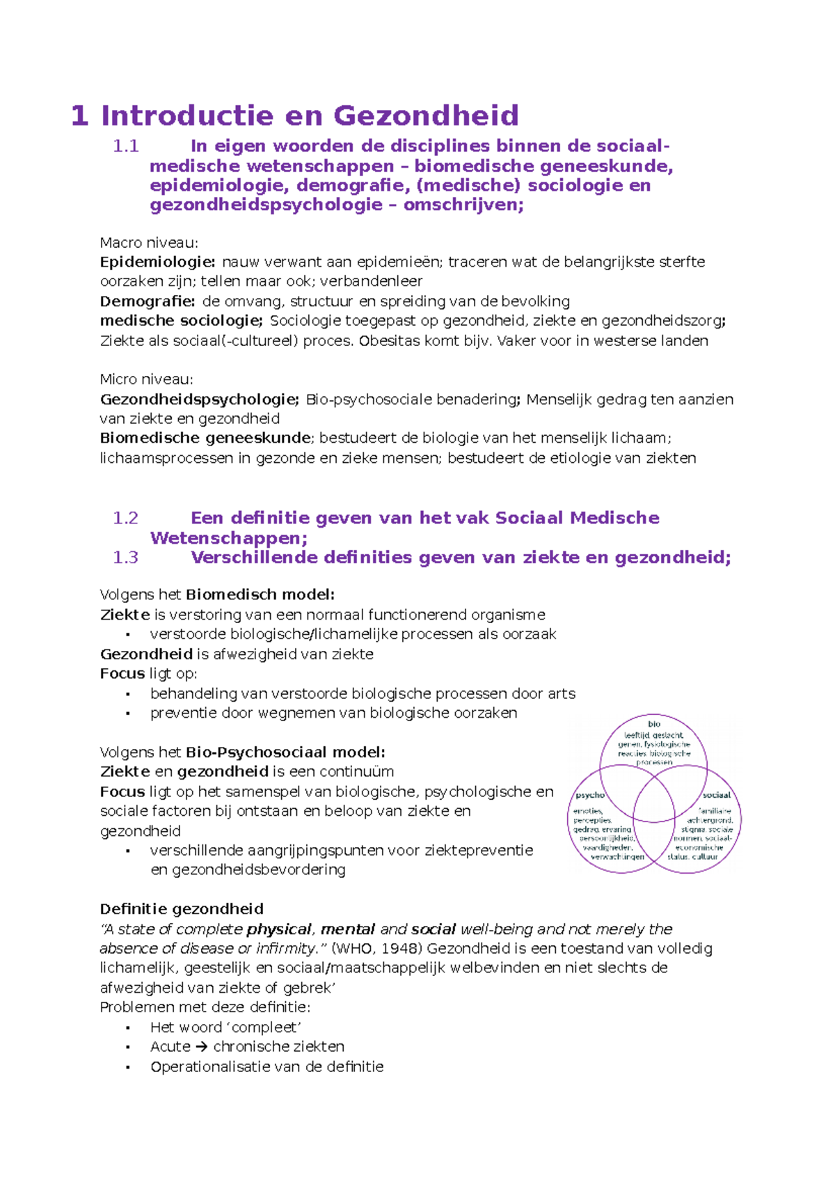 Leerdoelen SMW Psychologie: Premaster Gezondheidswetenschappen ESHPM ...
