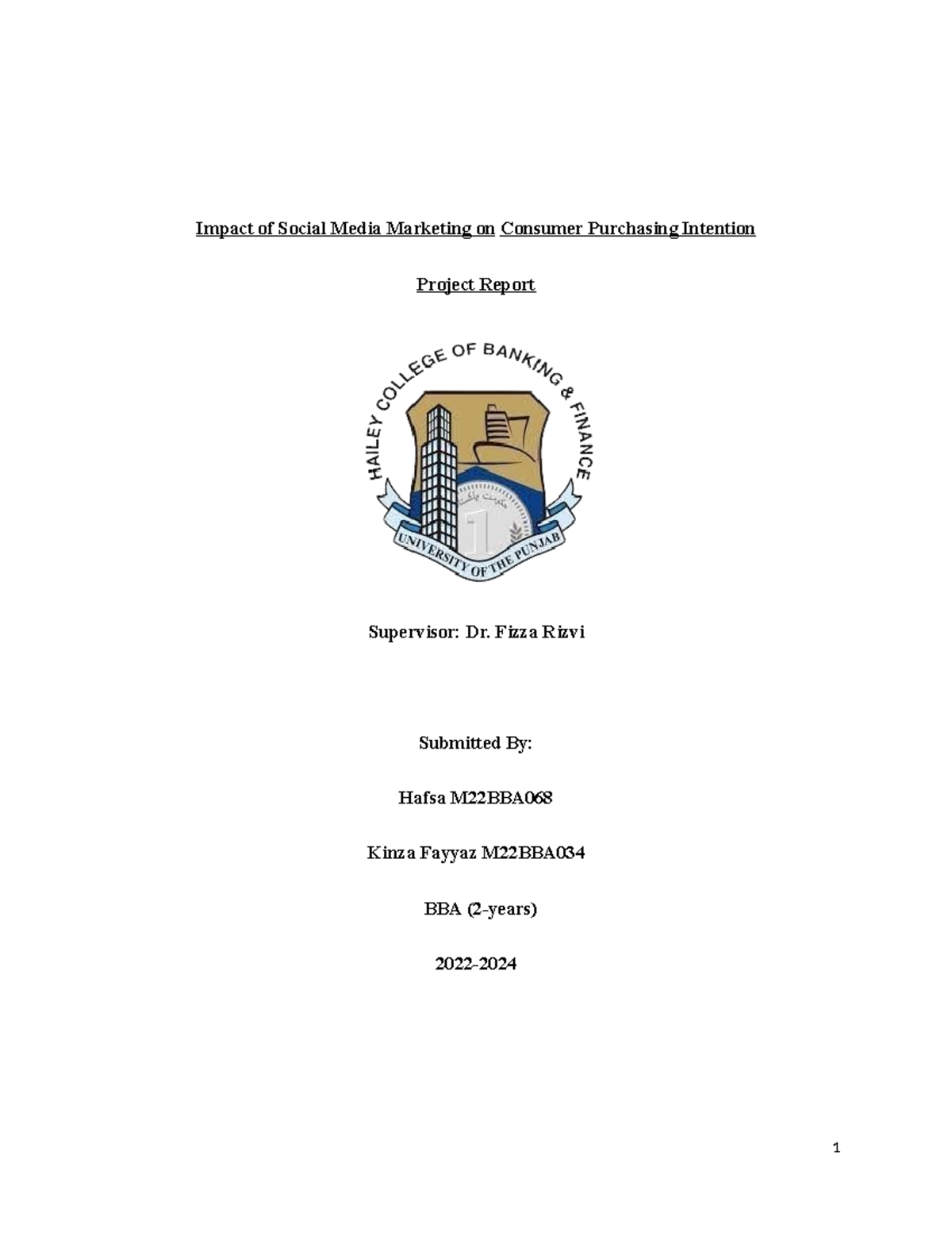 Impact of Social Media Marketing on Consumer Purchasing Intention ...