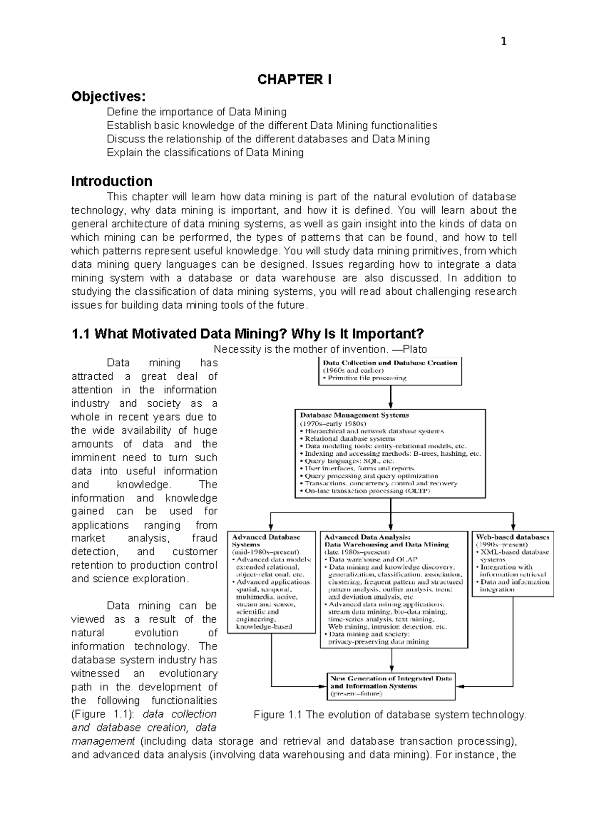 Data Mining Concepts and Techniques - Chapter 1 Overview - Studocu