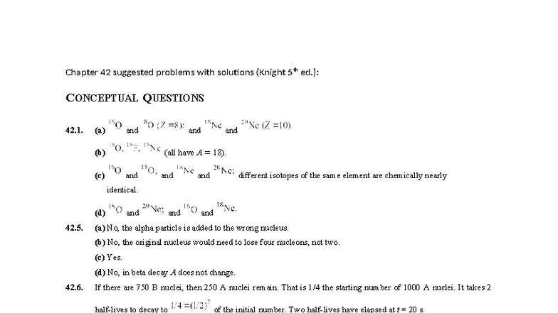 Chapter 42 Suggested Problems & Solutions (Knight 5th Ed.) - Studocu