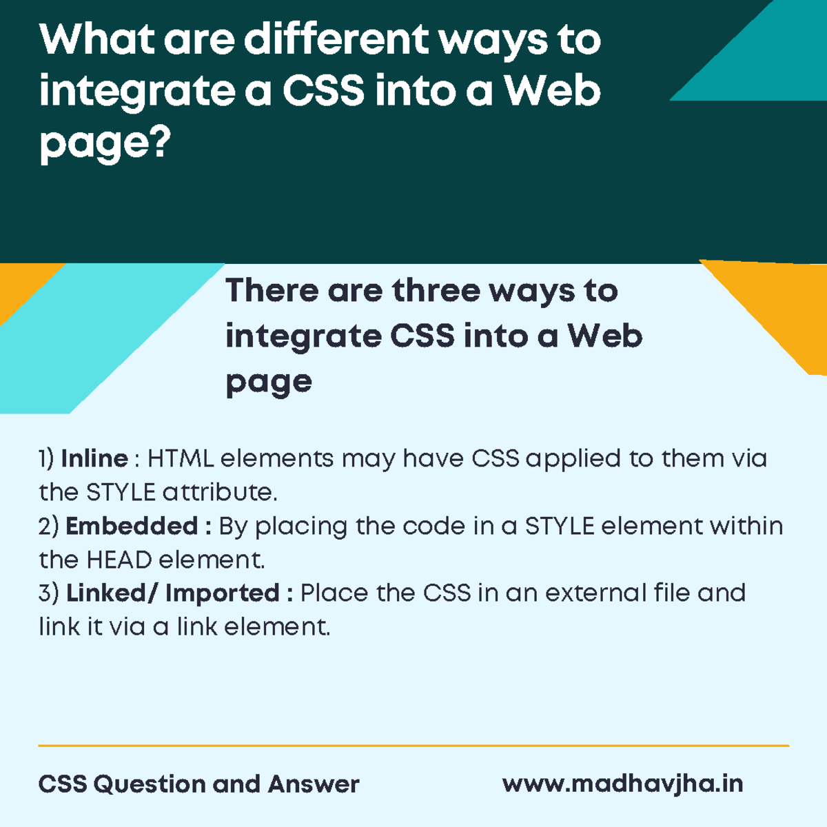 CSS Integration Q&A: Methods, Styles, and Frameworks Overview - Studocu