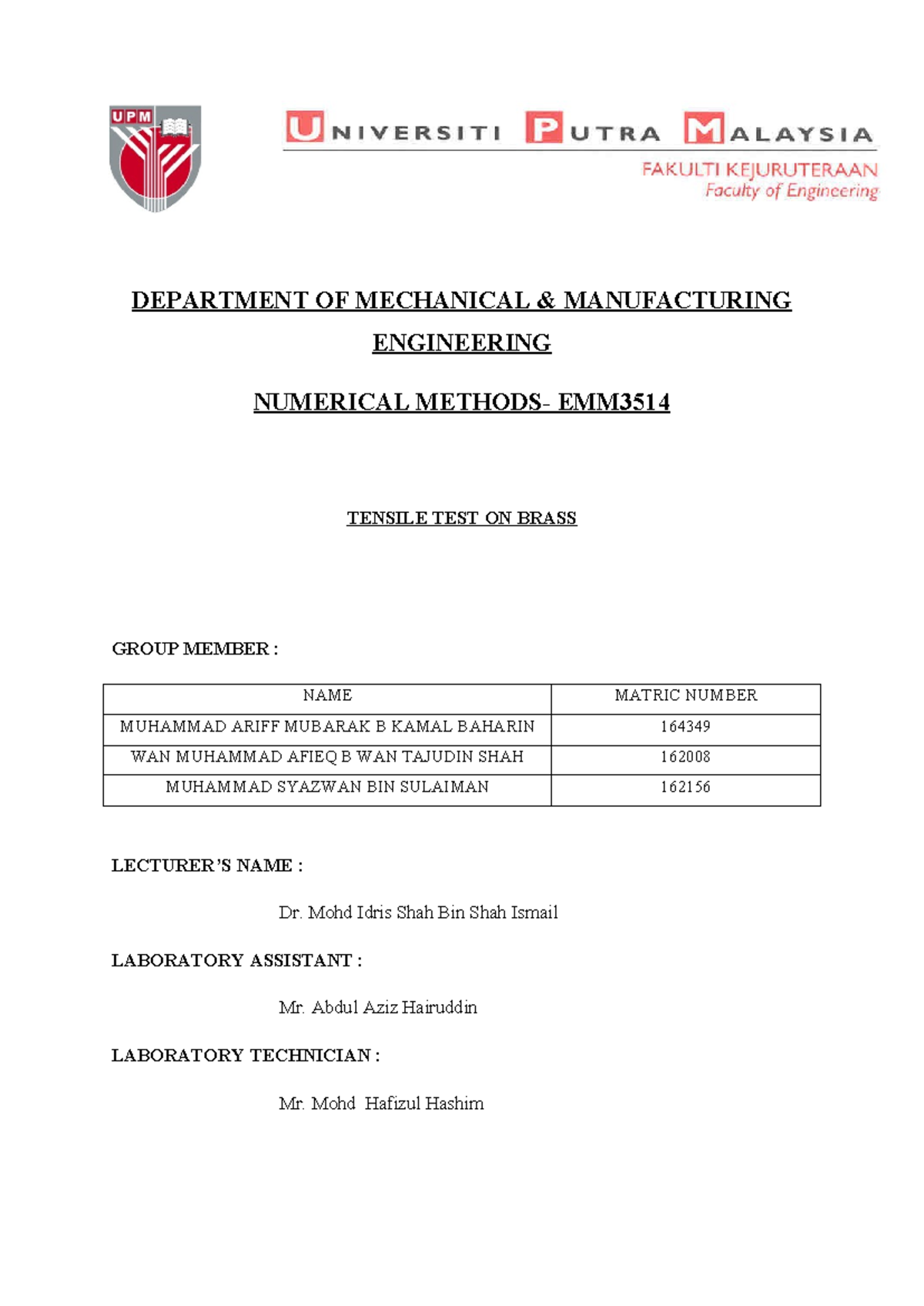281245899 Ansys Full Report - DEPARTMENT OF MECHANICAL & MANUFACTURING ...