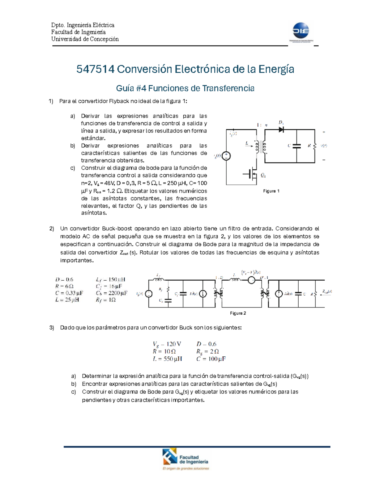 Guía N4: Funciones de Transferencia en Conversión Electrónica de la ...