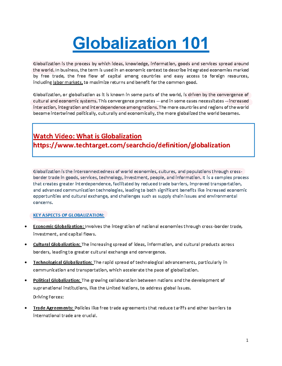 Globalization 101: Economic, Political, and Cultural Impacts Overview ...