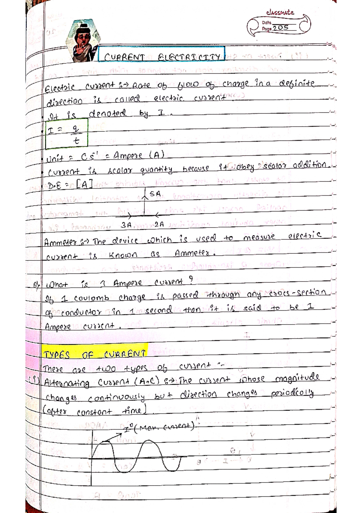 Physics- Current Electricity Chapter Notes for Exam Preparation - Studocu