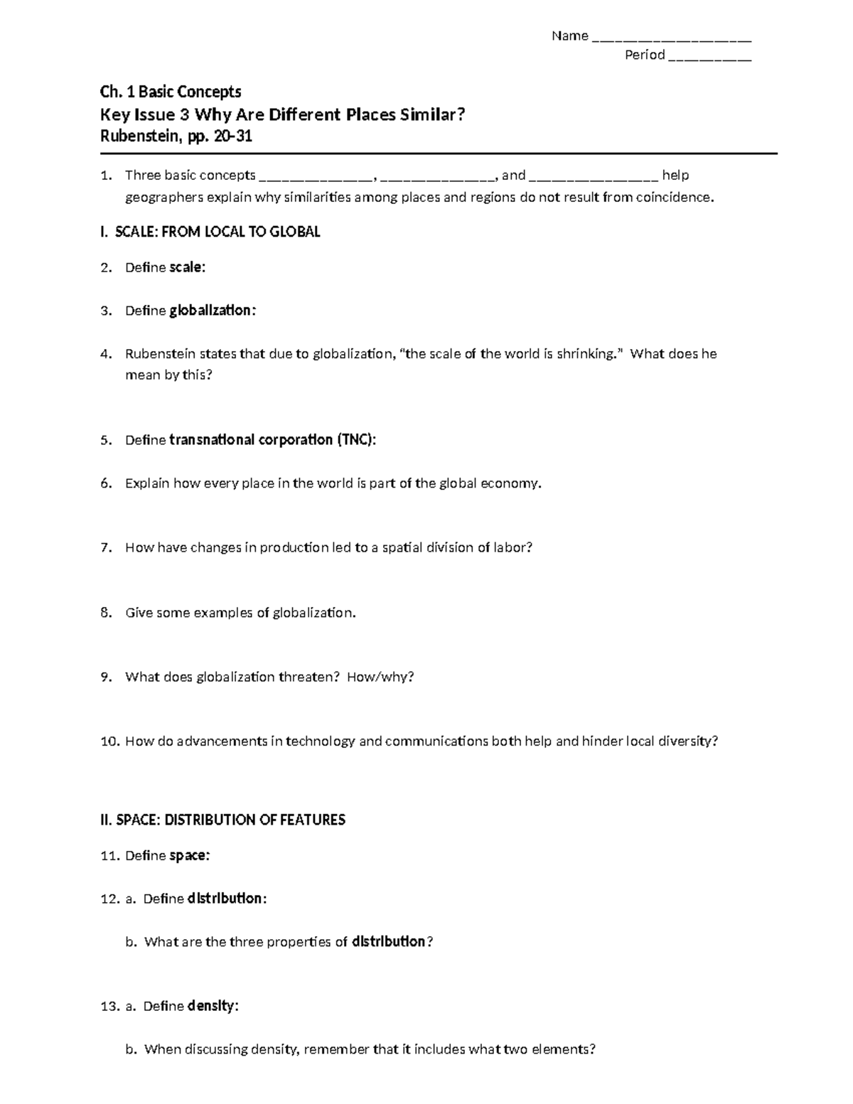 AP Human Geography 1.3 Guide: Key Issues in Place Similarity and ...
