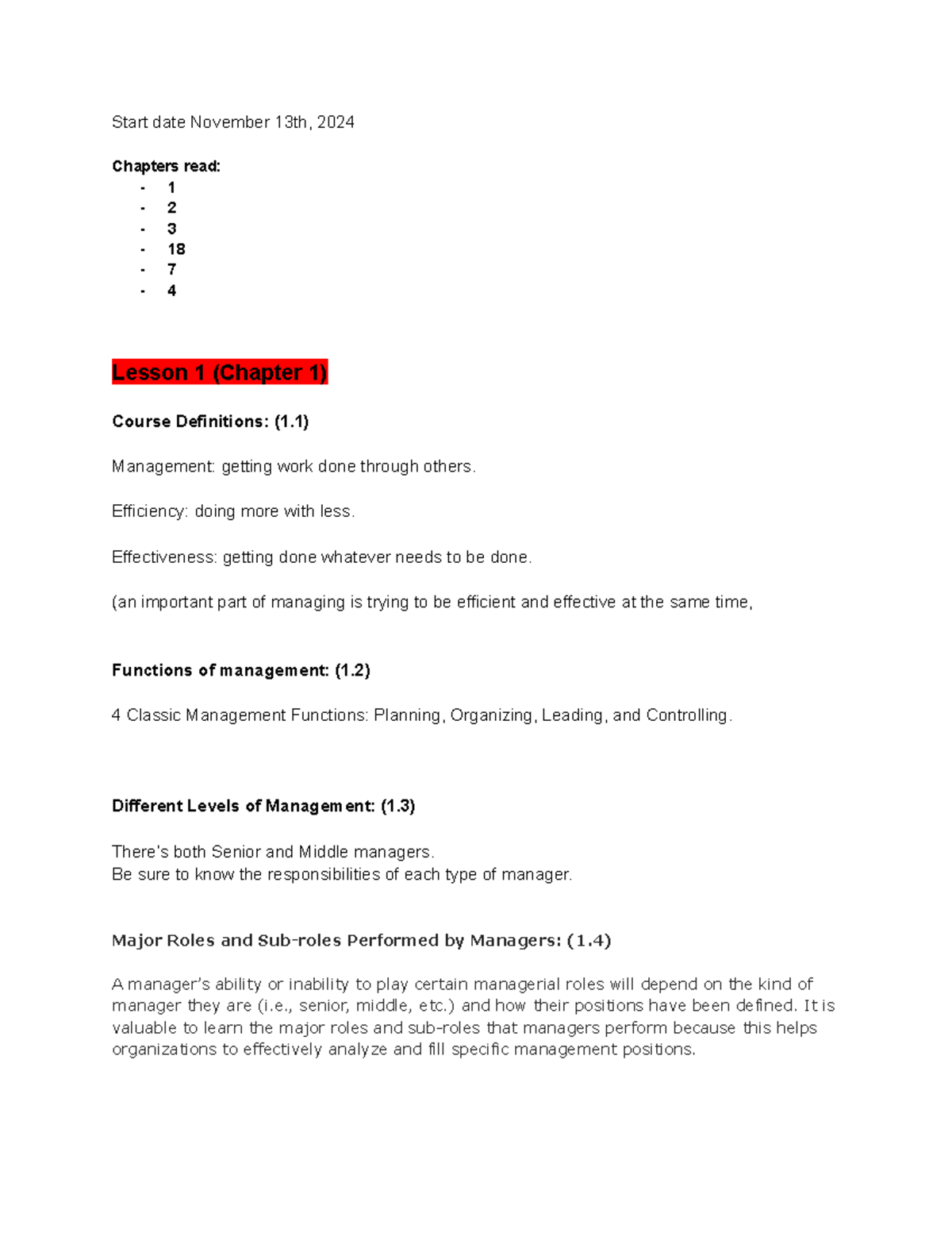 ADMN 232 Midterm Study Notes: Key Concepts & Management Functions - Studocu