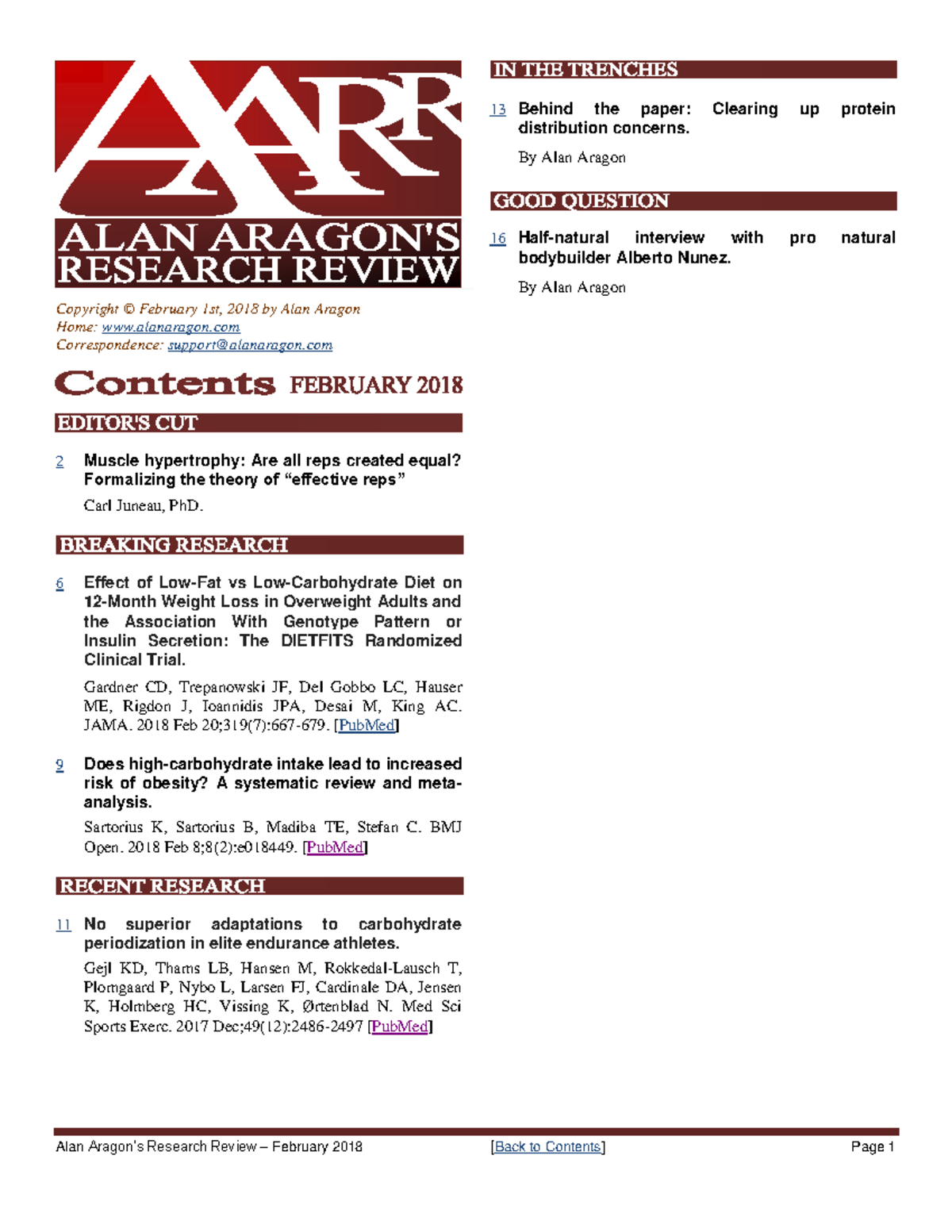 AARR - Research Review: Effective Reps and Protein Distribution ...