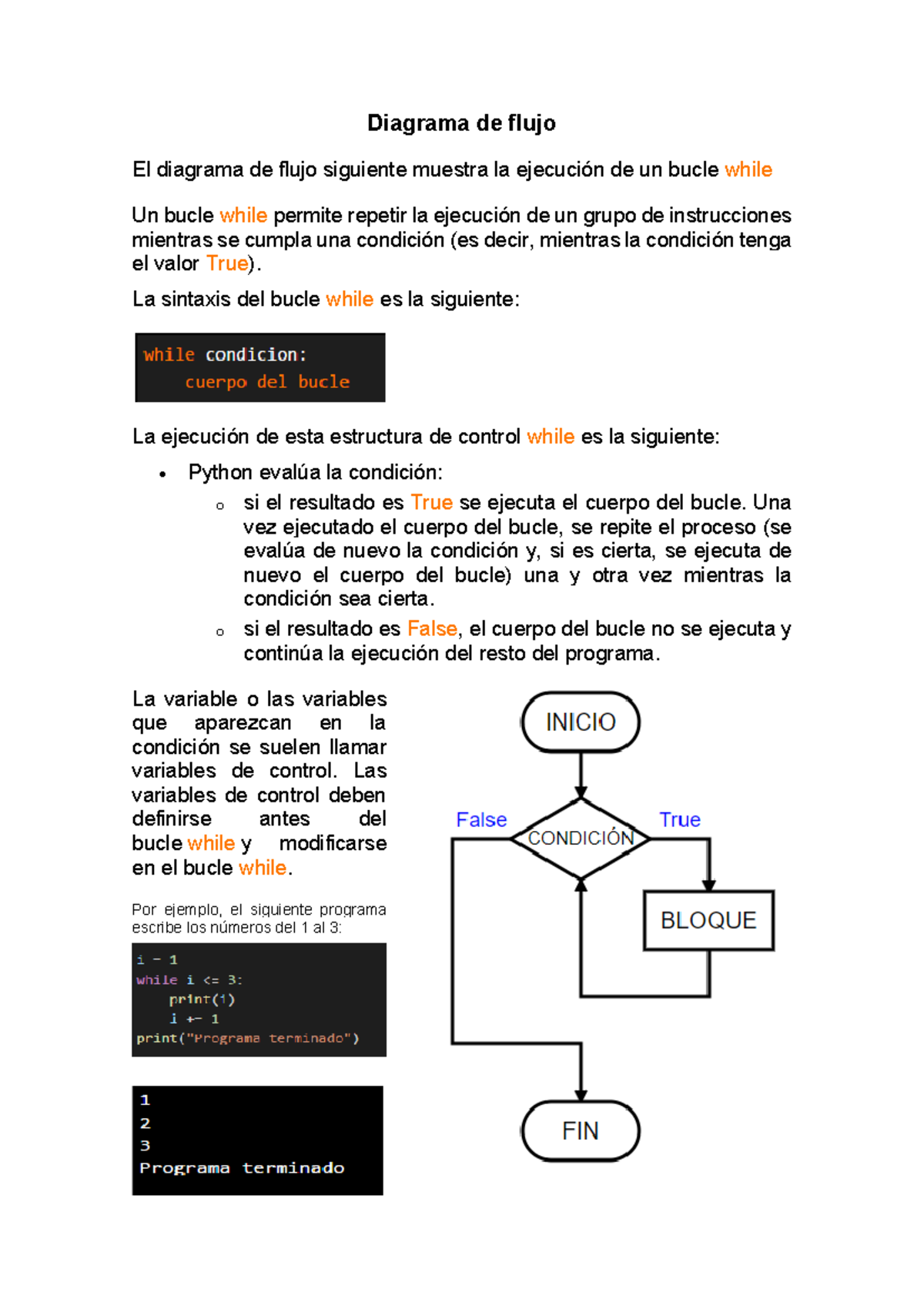 Diagrama de Flujo en Bucle While - GRACIAS - Studocu