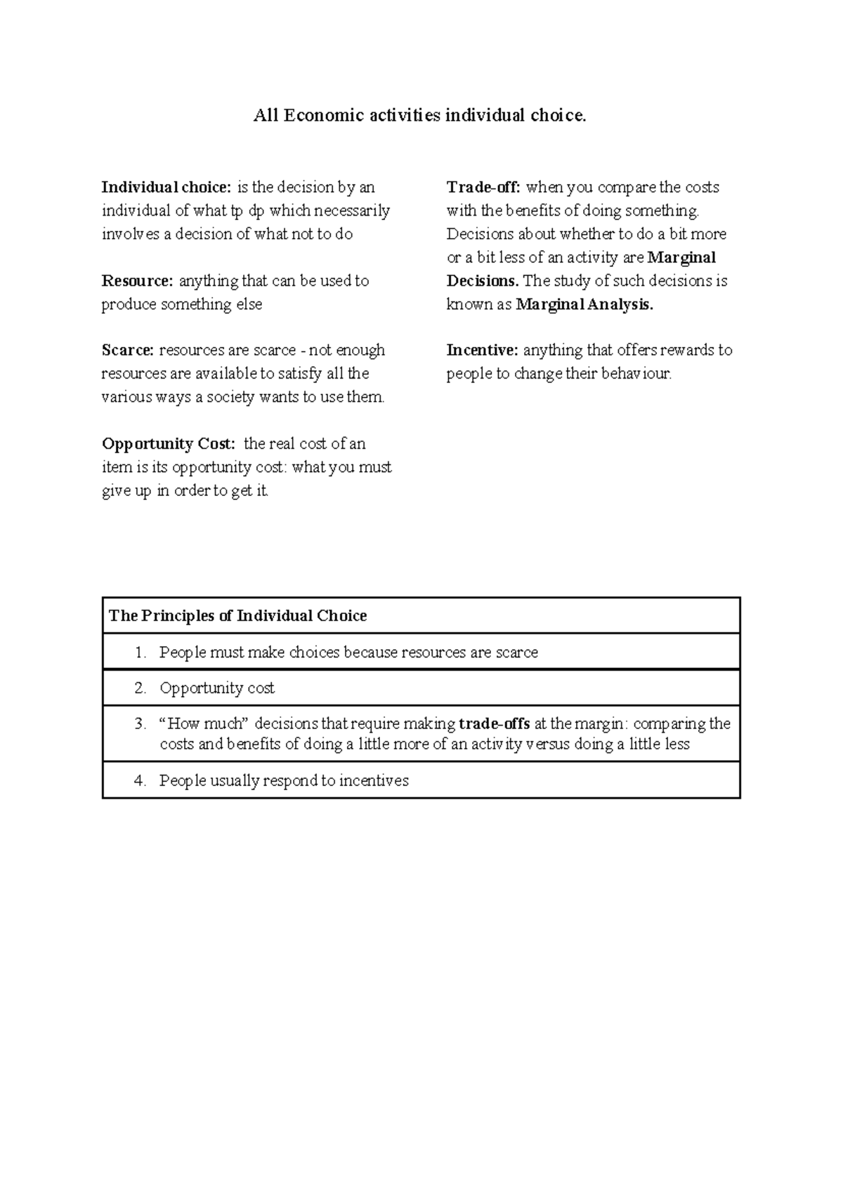 ECO101 - Chapter 1 Summary: Principles of Microeconomics Explained ...