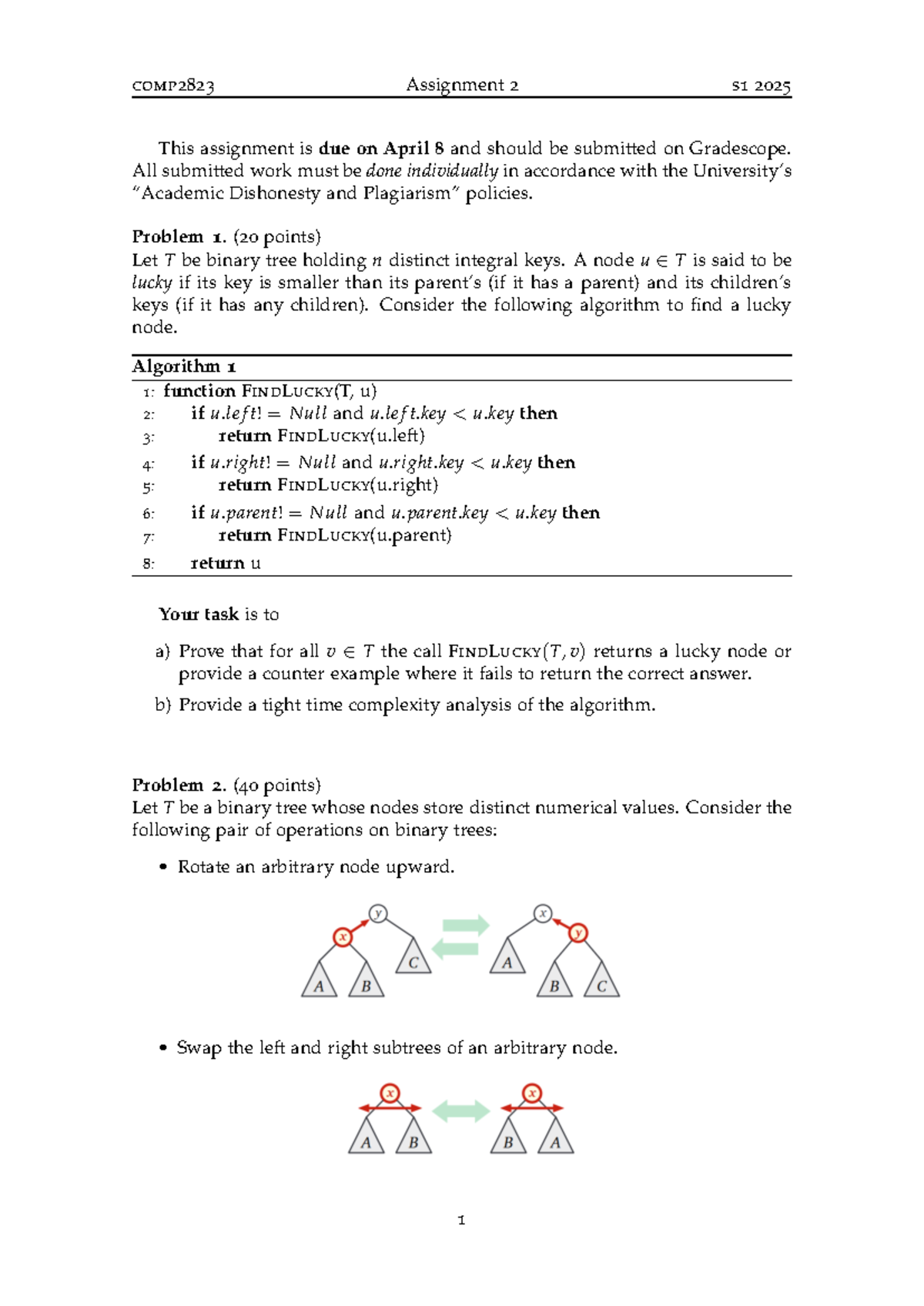 comp2823 Assignment 2 - S1 2025: Binary Tree Lucky Node Analysis - Studocu