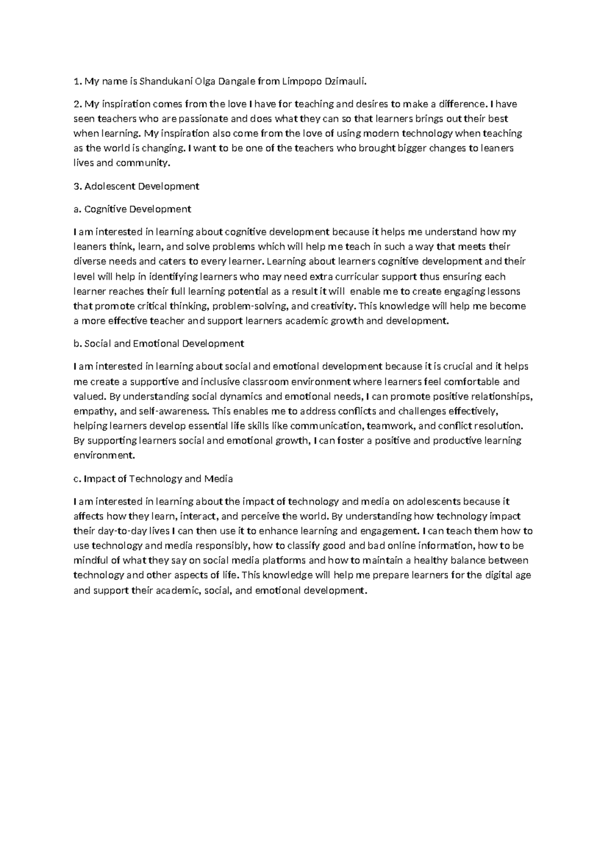 PED Forum Assessment: Insights on Adolescent Development and Technology ...