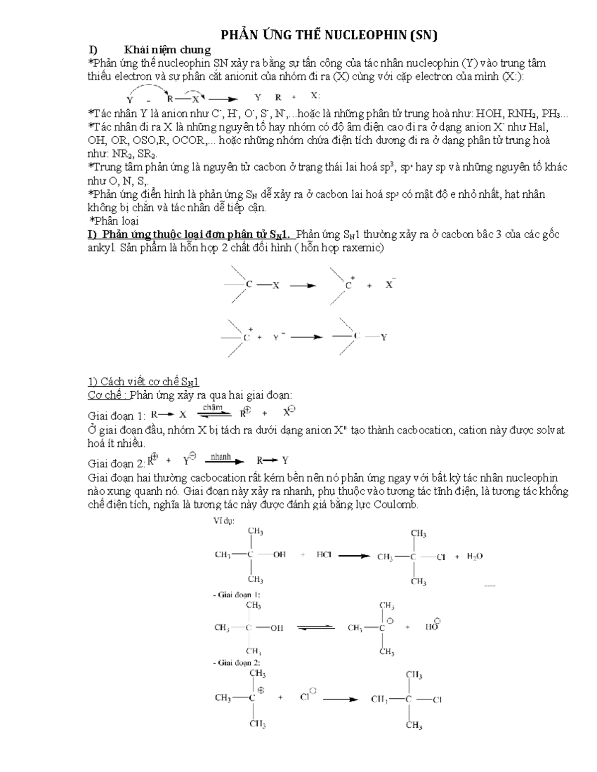 Nucleophile - Nucleophil- hiệu ứng nhóm thế SN1 và SN2 giúp cho các bạn