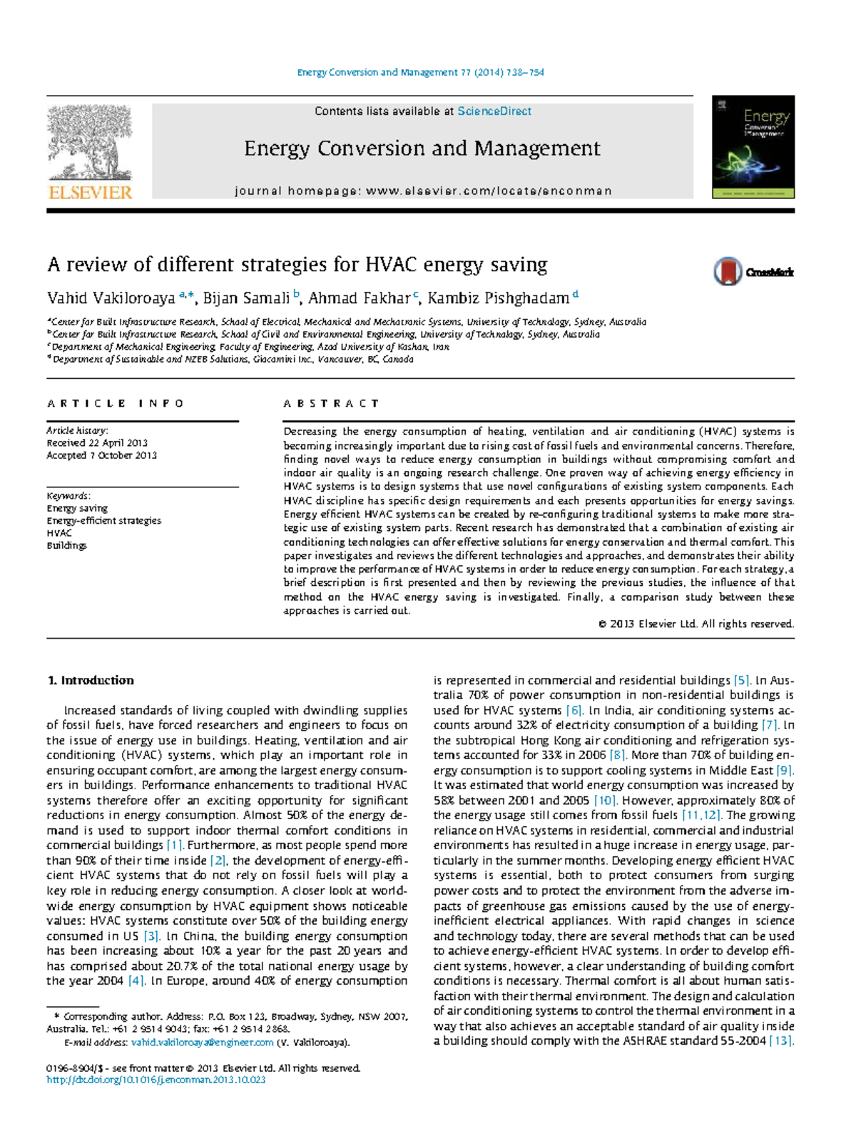 HVAC Energy Saving Strategies: A Comprehensive Review (ENG 77) - Studocu