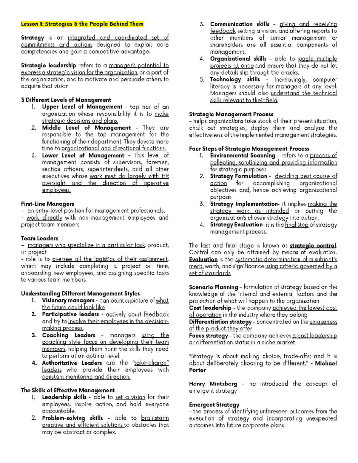 Strama - Midterm Exam Reviewer Guide and Study Materials - Studocu