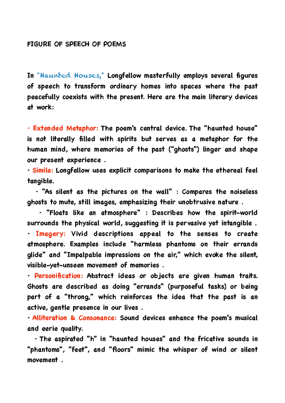 ICSE Poems: Analyzing Poetic Devices and Figures of Speech - Studocu