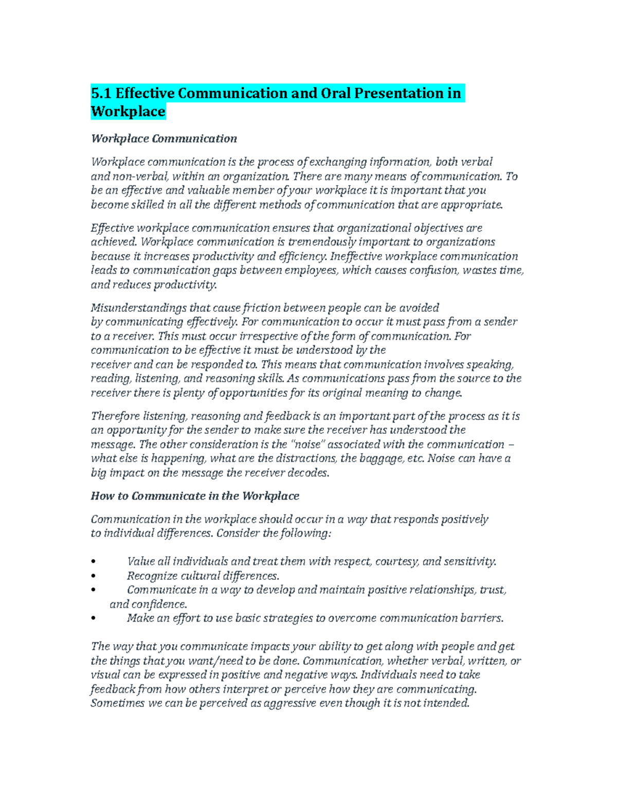 Purposive Communication FINALS: Mastering Workplace Skills - Studocu
