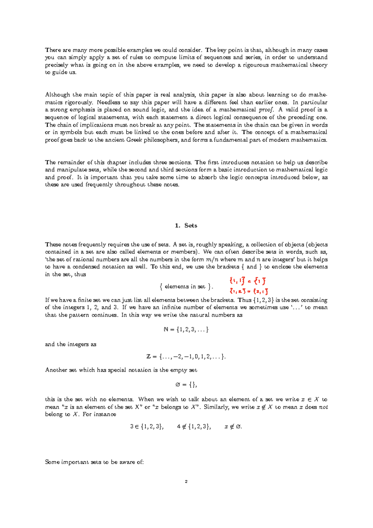 Lecture 2: Logic and Proof in Real Analysis (MATH140) - Studocu
