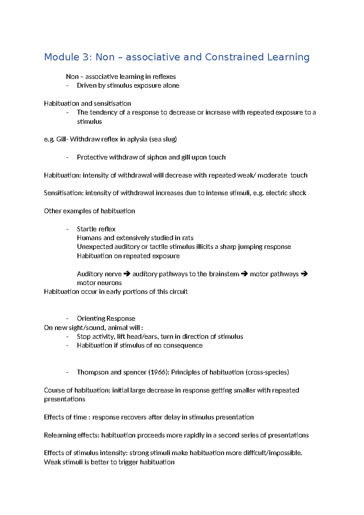 Module 3: Non-Associative & Constrained Learning Notes - Studocu