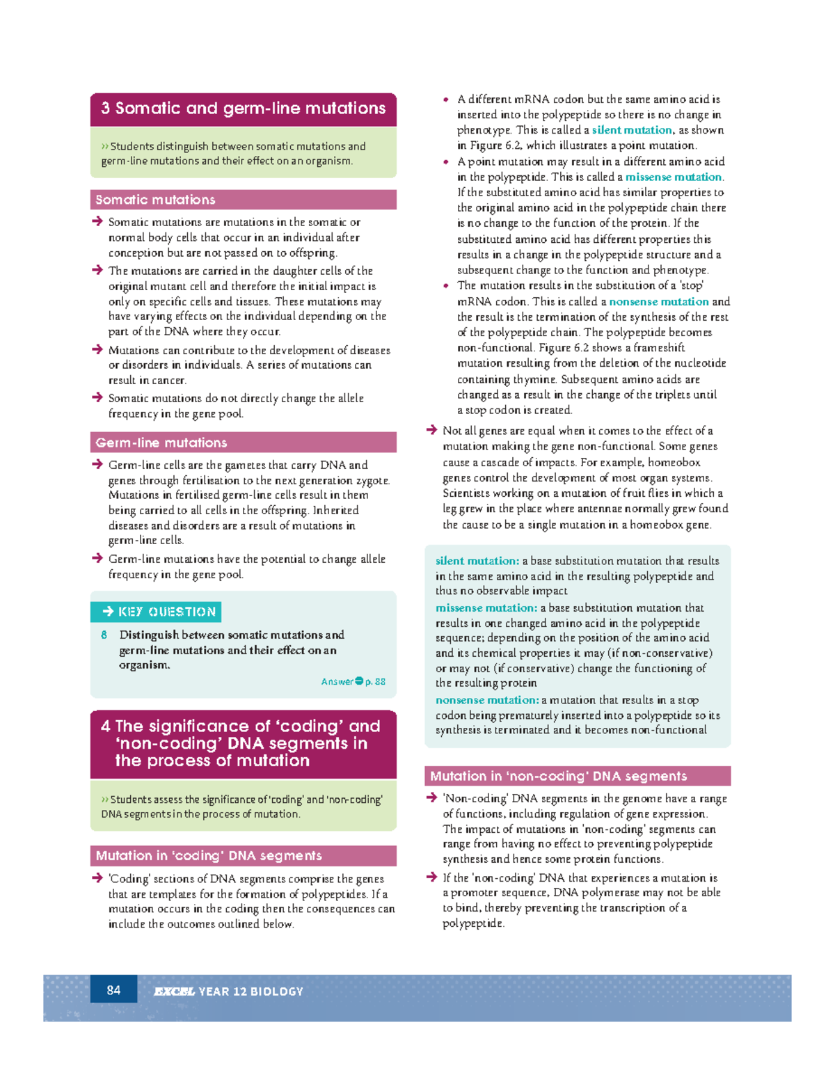 Year 12 Biology: Significance of Coding & Non-Coding DNA in Mutations ...