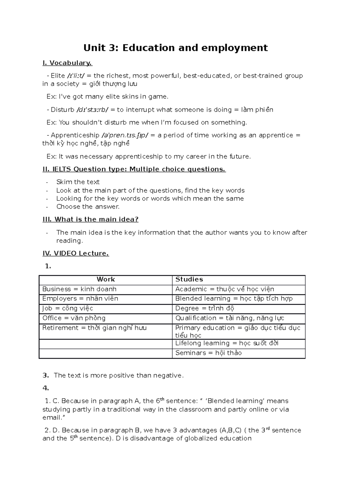 Unit 3: Preparation for Task 3 - IELTS Reading Strategies - Studocu