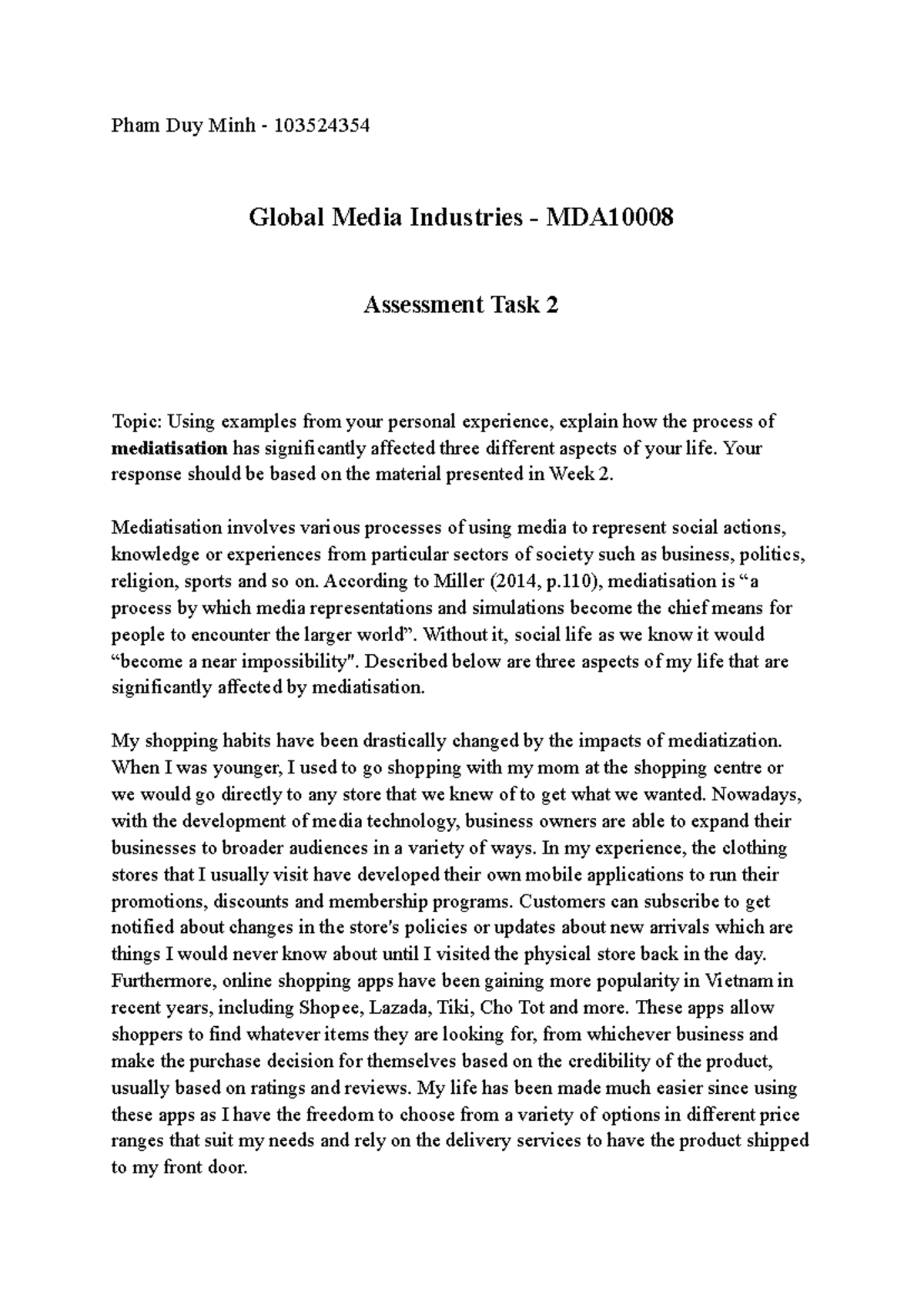 MDA10008_Minh Pham_Assessment Task 2 - Pham Duy Minh - 103524354 Global ...