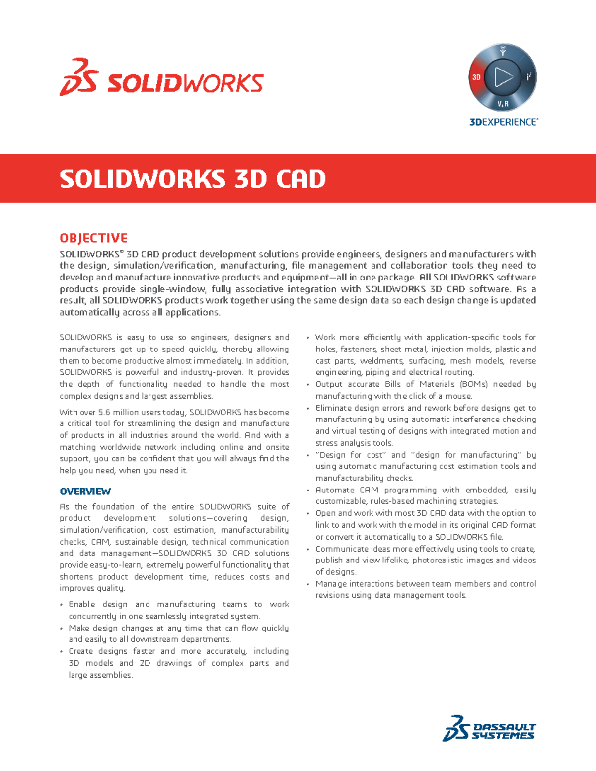SOLIDWORKS 3D CAD - Comprehensive Overview and Benefits Guide - Studocu