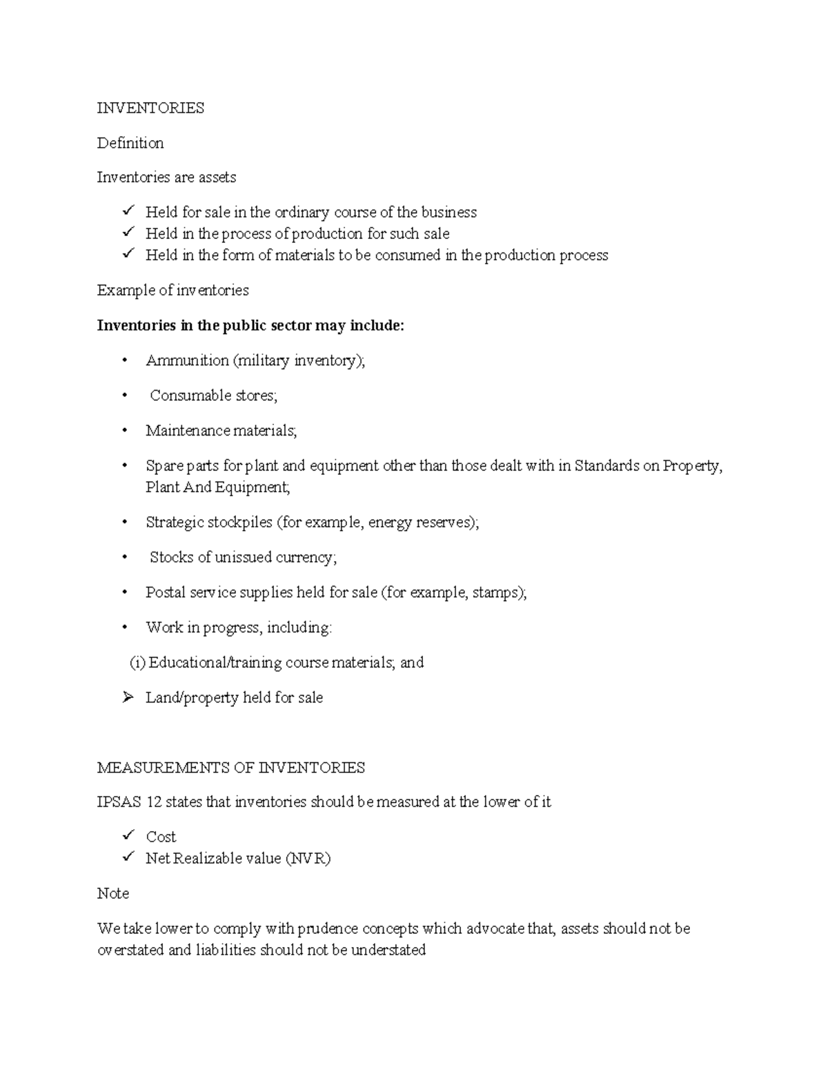 Inventories - hi== - INVENTORIES Definition Inventories are assets Held ...