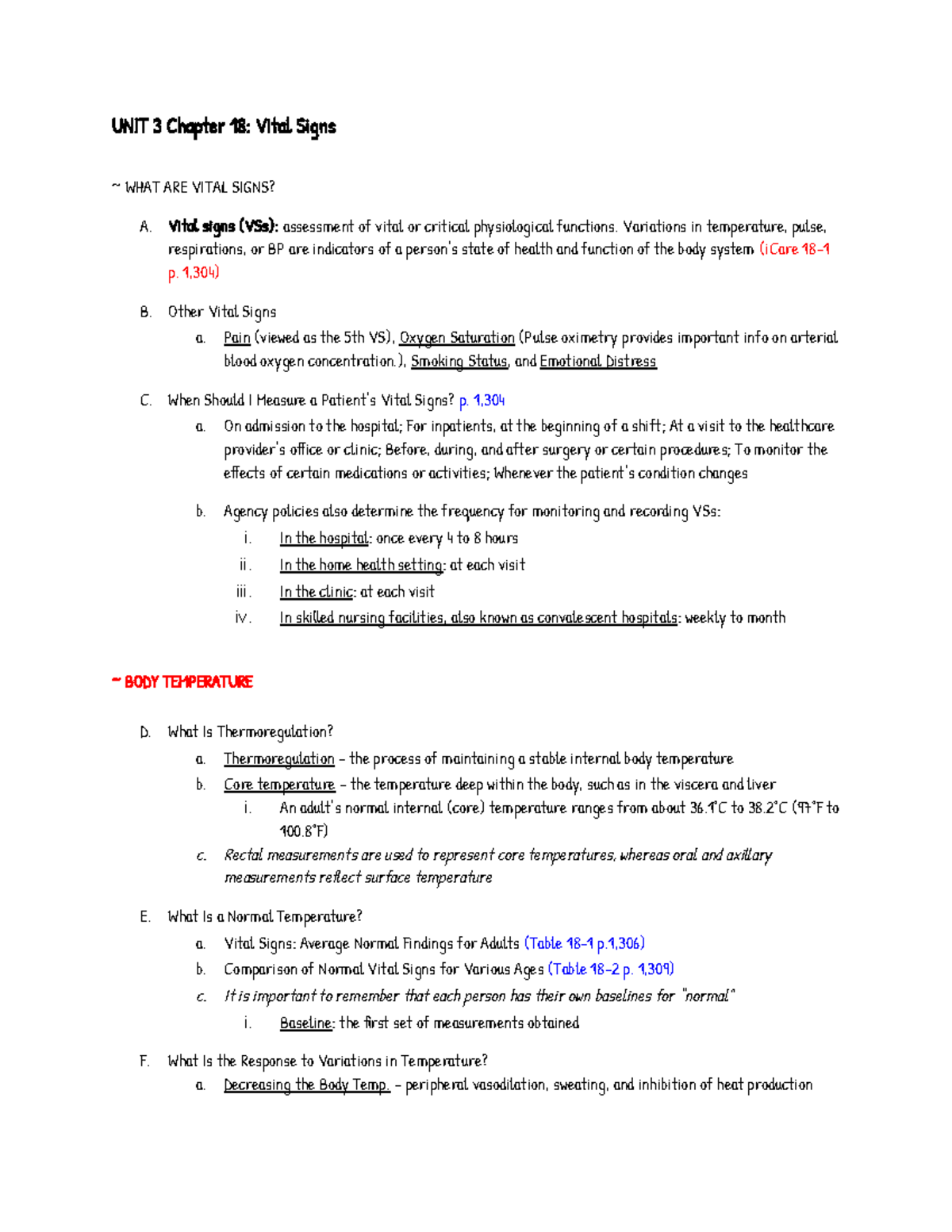 NRS 104 Vital Signs Chapter 18 Study Guide and Notes - Studocu