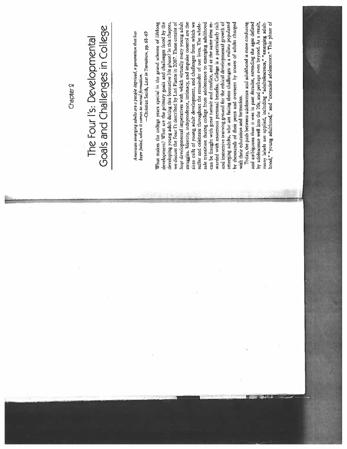 Chapter 2: The Four Developmental Goals & Challenges in College (PSY ...