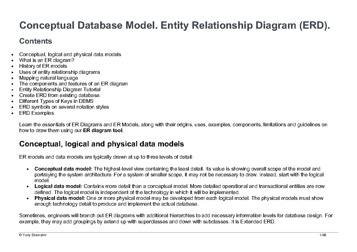 DBS LS04EN Final Exam Study Notes on ER Diagrams & DBMS - Studocu