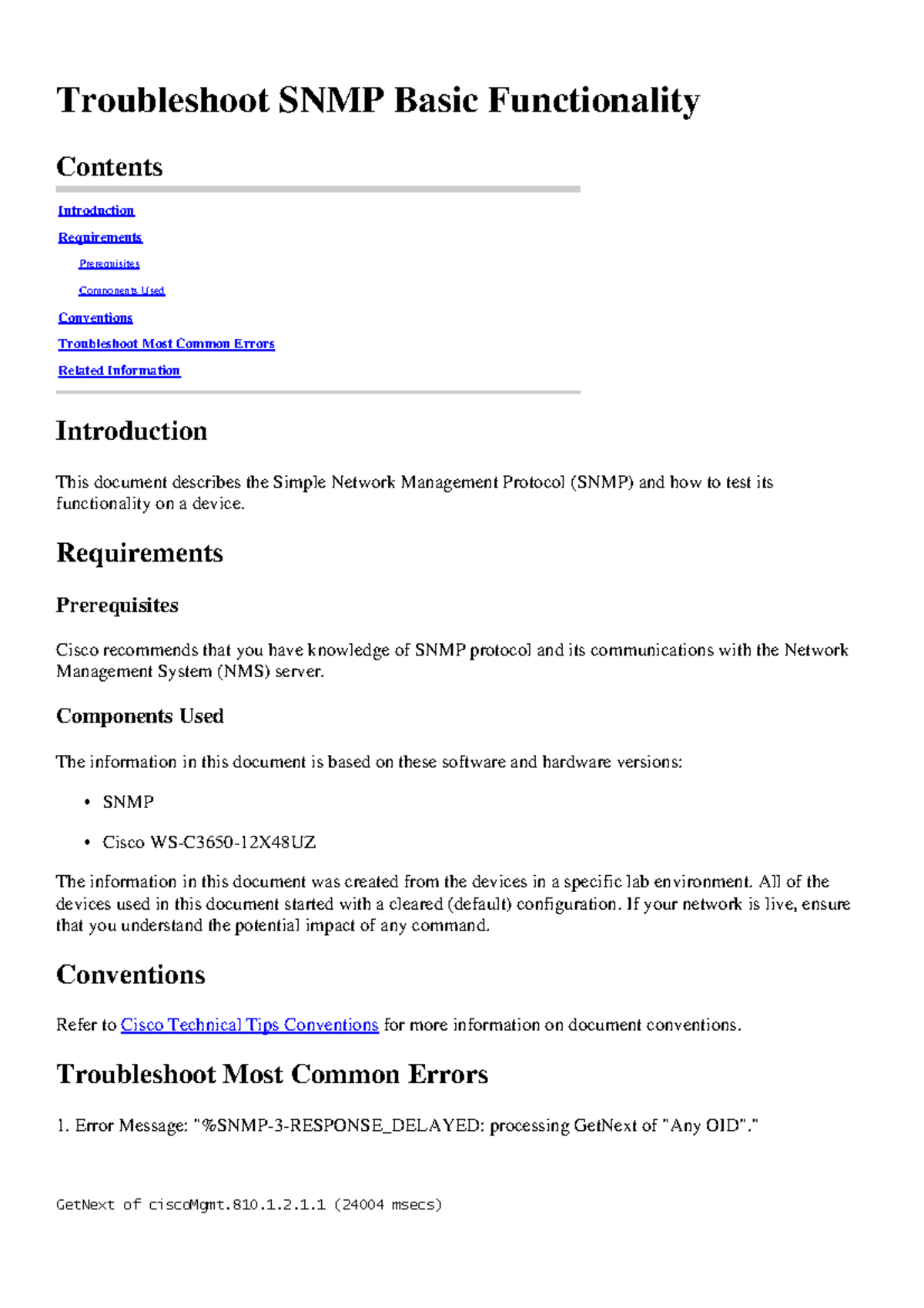 Troubleshooting SNMP Functionality: Common Errors & Solutions - Studocu