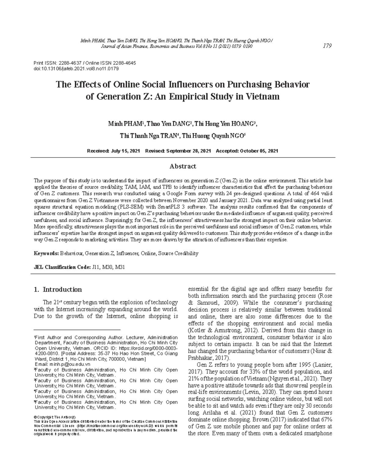 The Effects of Online Influencers on Gen Z Purchasing Behavior: A Study ...