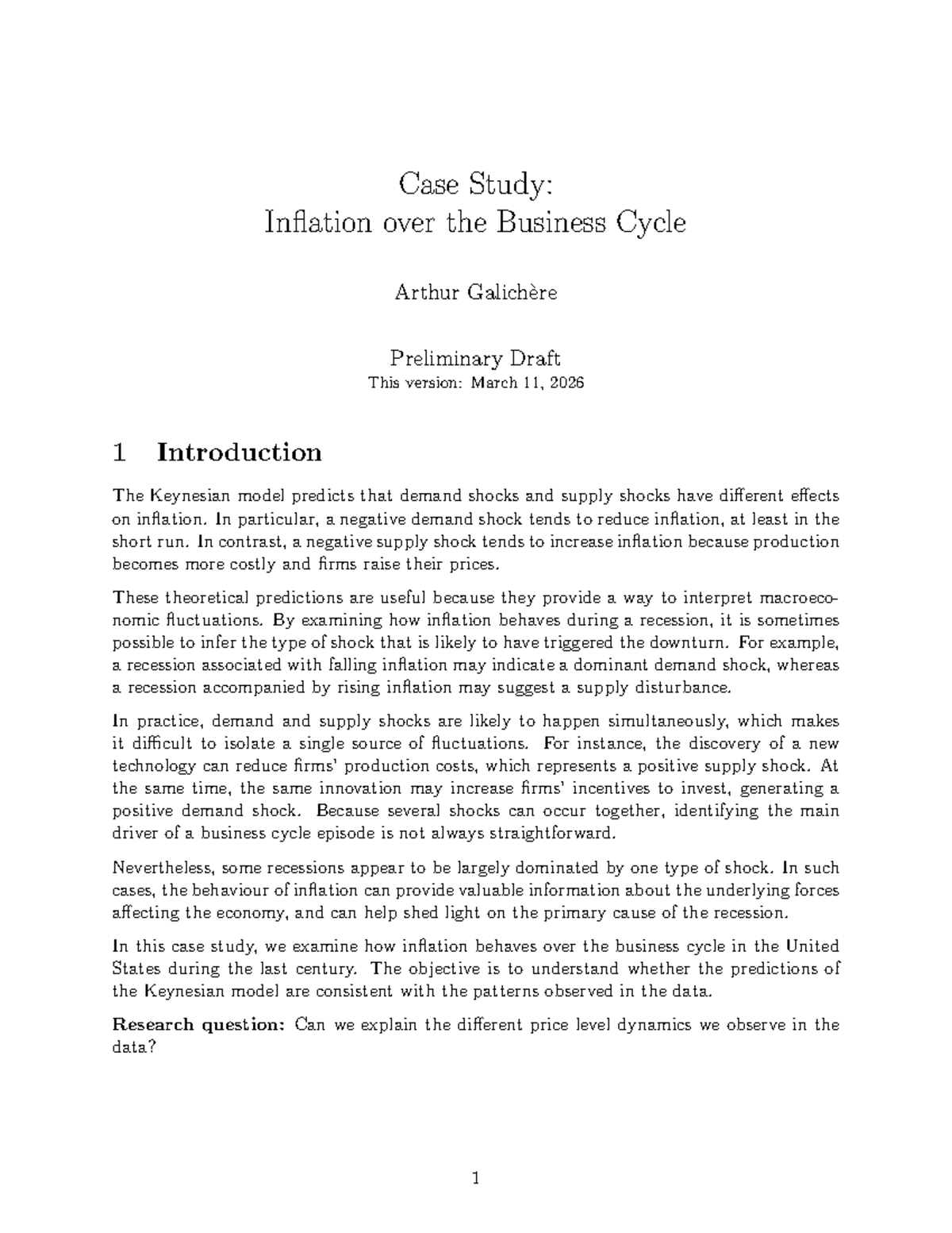 EC201 Lecture Note 10: Analyzing Inflation Across Business Cycles - Studocu
