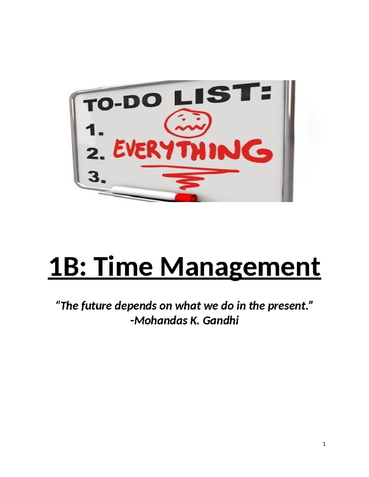 1B Time Management Strategies for Achieving Personal Goals - Studocu