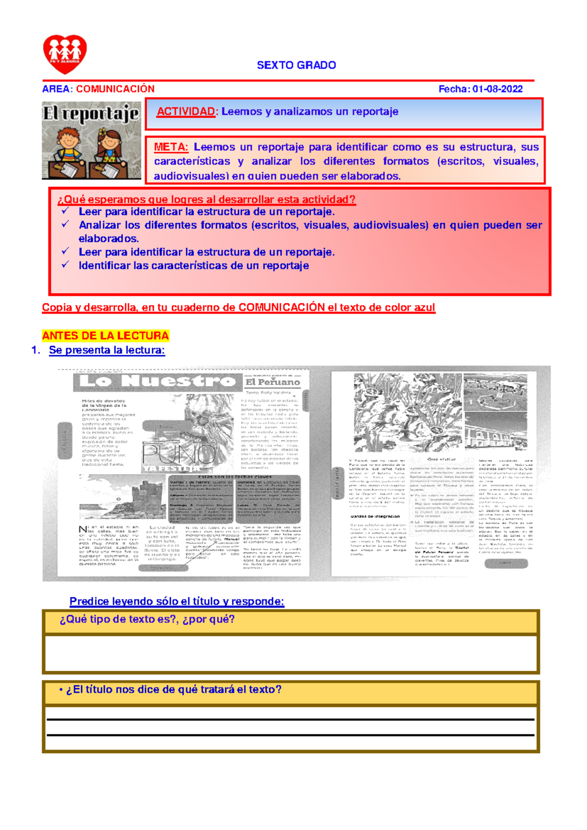 01-08-22 Comunicación - Análisis y Estructura de un Reportaje - Document Preview
